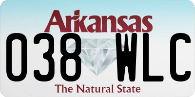 AR license plate 038WLC