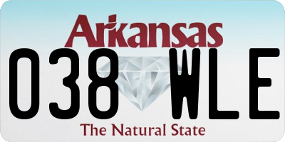 AR license plate 038WLE