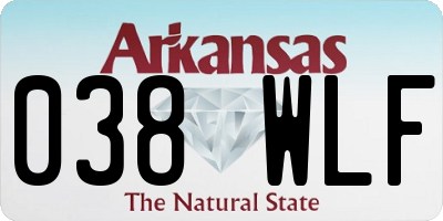 AR license plate 038WLF