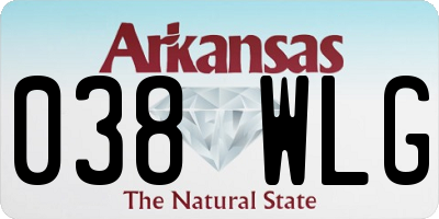 AR license plate 038WLG