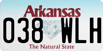 AR license plate 038WLH