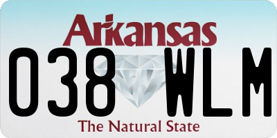 AR license plate 038WLM