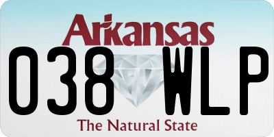 AR license plate 038WLP
