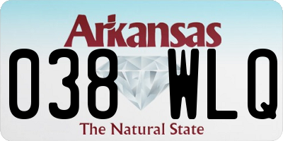 AR license plate 038WLQ