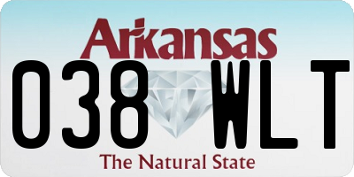AR license plate 038WLT
