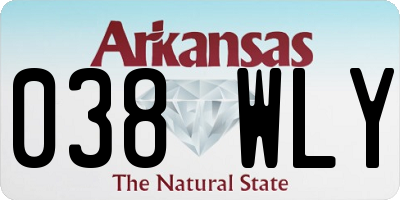 AR license plate 038WLY