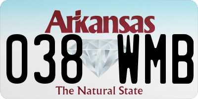 AR license plate 038WMB