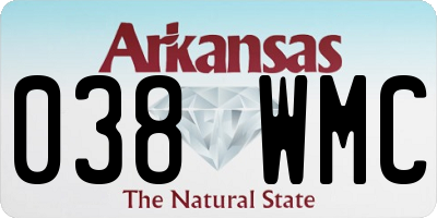 AR license plate 038WMC