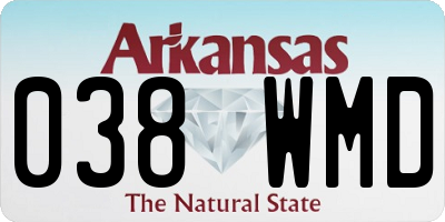 AR license plate 038WMD