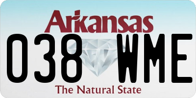 AR license plate 038WME