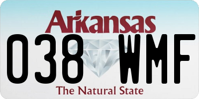 AR license plate 038WMF