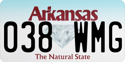 AR license plate 038WMG