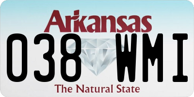 AR license plate 038WMI