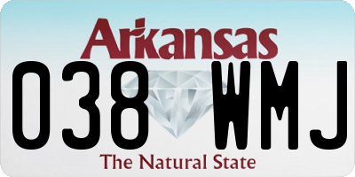 AR license plate 038WMJ