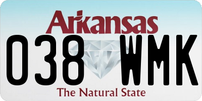 AR license plate 038WMK