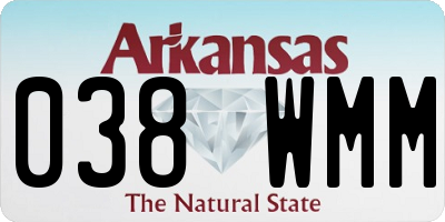 AR license plate 038WMM