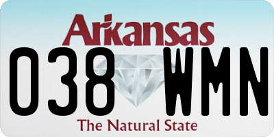 AR license plate 038WMN