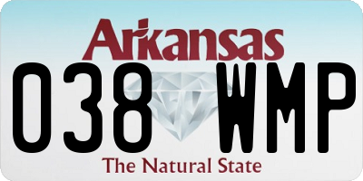 AR license plate 038WMP