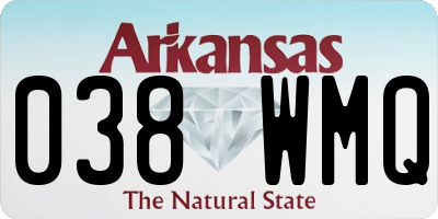AR license plate 038WMQ