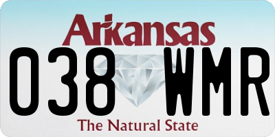 AR license plate 038WMR
