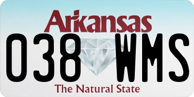 AR license plate 038WMS