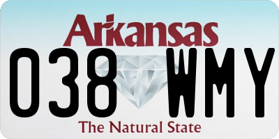 AR license plate 038WMY