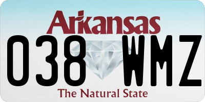 AR license plate 038WMZ
