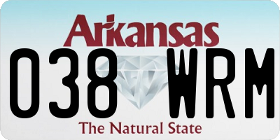 AR license plate 038WRM
