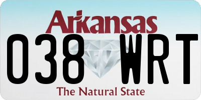 AR license plate 038WRT