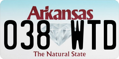 AR license plate 038WTD