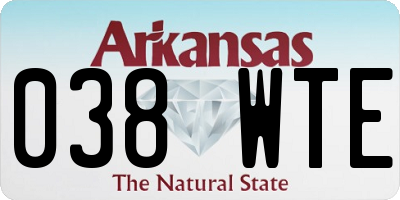 AR license plate 038WTE