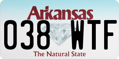 AR license plate 038WTF