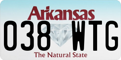 AR license plate 038WTG