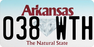 AR license plate 038WTH
