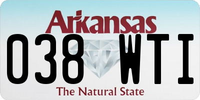 AR license plate 038WTI