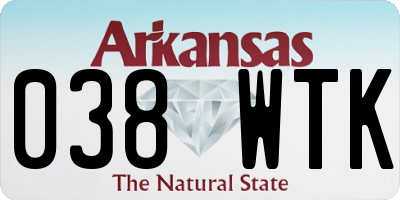 AR license plate 038WTK