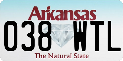 AR license plate 038WTL