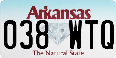 AR license plate 038WTQ