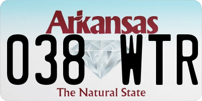 AR license plate 038WTR