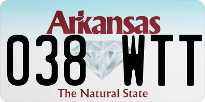 AR license plate 038WTT