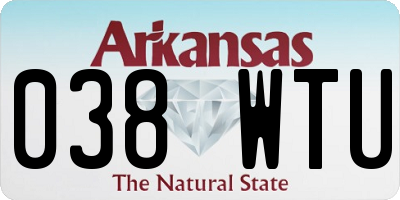 AR license plate 038WTU