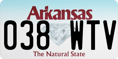 AR license plate 038WTV