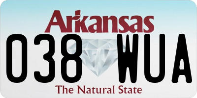 AR license plate 038WUA
