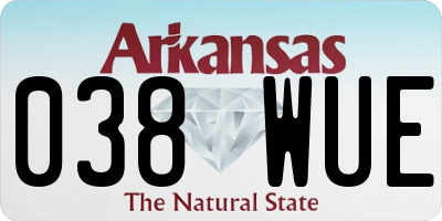 AR license plate 038WUE
