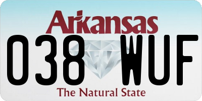 AR license plate 038WUF
