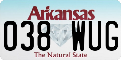 AR license plate 038WUG