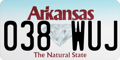 AR license plate 038WUJ