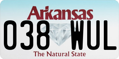 AR license plate 038WUL