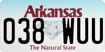 AR license plate 038WUU