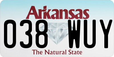 AR license plate 038WUY